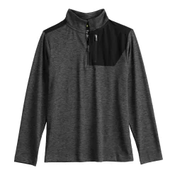 Boys 8-20 Tek Gear® Mixed Media 1/4-Zip Pullover in Regular & Husky -Kohl's Shop 5675932 Mineral Black