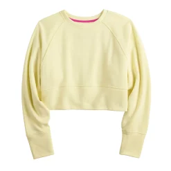 Girls 7-16 Tek Gear Stretch Fleece Cropped Crew Sweatshirt in Regular & Plus -Kohl's Shop 5677670 Lovely Yellow