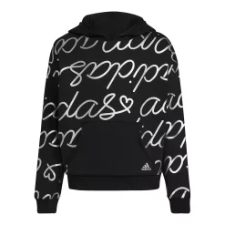 Girls 7-16 adidas Script Fleece Hoodie -Kohl's Shop 5679171 Black Silver