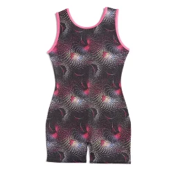 Girls 4-12 Jacques Moret Gymnastics Swirl Biketard