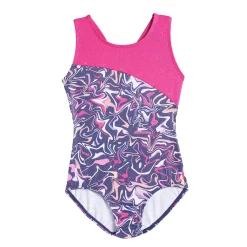 Girls 4-12 Jacques Moret Gymnastics Swirl Leotard