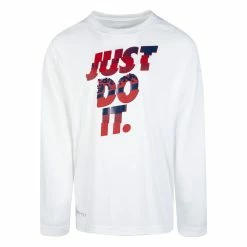 Boys 4-7 Nike "Just Do It." Long Sleeve Graphic Tee -Kohl's Shop 5685551 White