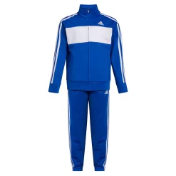 Boys 4-7 adidas Blue & White Essential Tricot Track Jacket & Jogger Pants Set -Kohl's Shop 5699120 ALT2