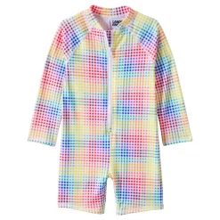Kids 2-4 Lands' End Long Sleeve Sunsuit Swimsuit -Kohl's Shop 5743894 Rainbow Check