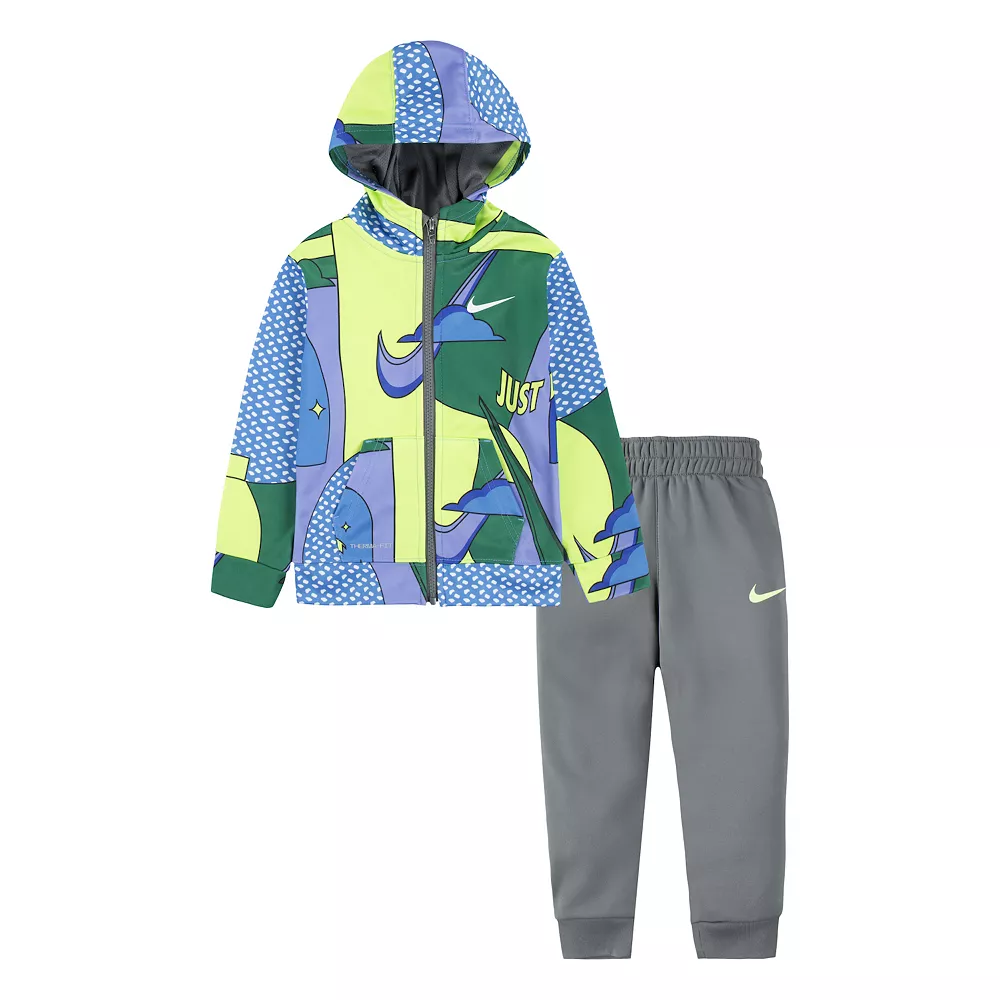 Toddler Boys Nike All Day Play Printed Hoodie and Joggers Set 3 Toddler Boys Nike All Day Play Printed Hoodie and Joggers Set