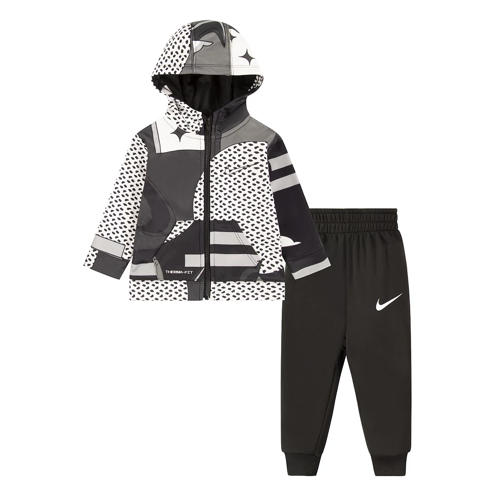 Baby Boy Nike All Day Play All Over Print Hooded Jacket & Jogger Pants Set 3 Baby Boy Nike All Day Play All Over Print Hooded Jacket & Jogger Pants Set