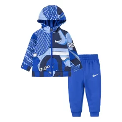 Baby Boy Nike All Day Play All Over Print Hooded Jacket & Jogger Pants Set 12 Baby Boy Nike All Day Play All Over Print Hooded Jacket & Jogger Pants Set -Kohl's Shop 5745186 Blue