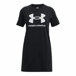 Girls 7-16 Under Armour Logo Short Sleeve T-Shirt Dress -Kohl's Shop 5773153 Black