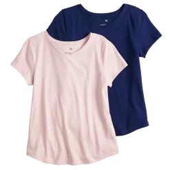Girls 4-20 & Plus Size SO® 2-pk. Favorite V-Neck Tees 8 Girls 4-20 & Plus Size SO® 2-pk. Favorite V-Neck Tees -Kohl's Shop 5796169 Navy Pink