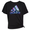 Girls 7-16 adidas Loose Tie Front Tee -Kohl's Shop 5798009 Black