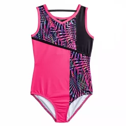 Girls 4-16 Rainbeau Moves Offset Color Tank Leotard -Kohl's Shop 5818354 Pink