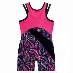 Girls 4-16 Rainbeau Moves Solid and Print Biketard -Kohl's Shop 5818357 Pink