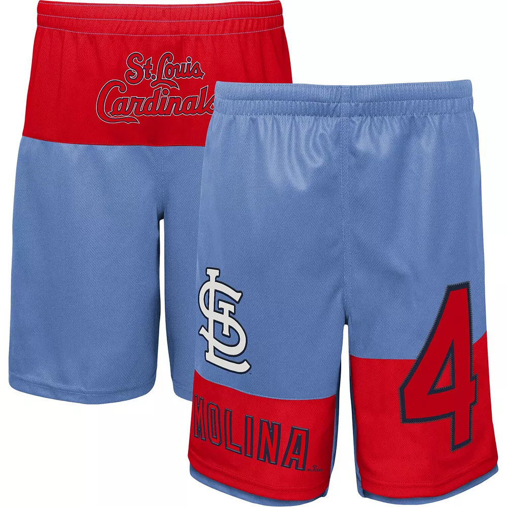 Youth Yadier Molina Light Blue St. Louis Cardinals Pandemonium Name & Number Shorts 4 Youth Yadier Molina Light Blue St. Louis Cardinals Pandemonium Name & Number Shorts - Image 2