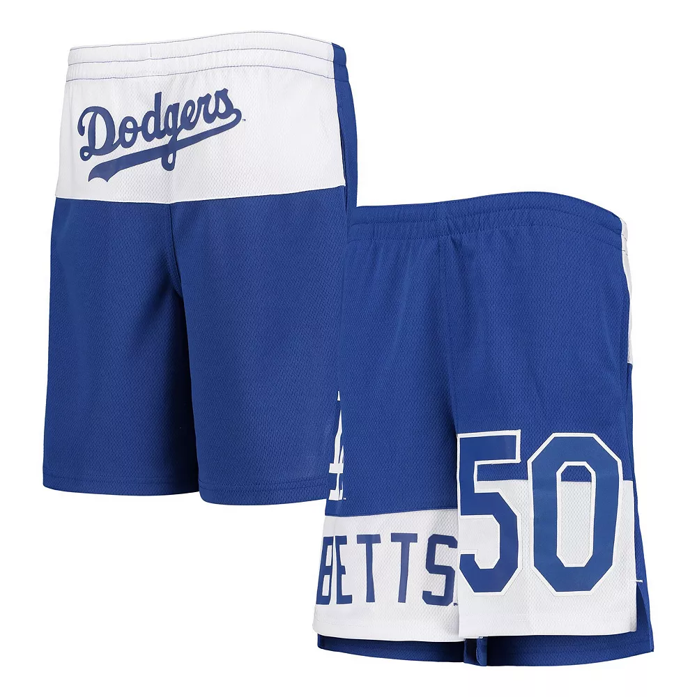 Youth Mookie Betts Royal Los Angeles Dodgers Pandemonium Name & Number Shorts 3 Youth Mookie Betts Royal Los Angeles Dodgers Pandemonium Name & Number Shorts