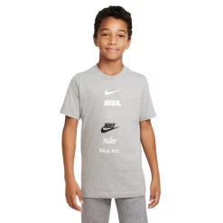 Boys 8-20 Nike Sportswear Stacked Logo Graphic Tee -Kohl's Shop 5830443 Gray Heather