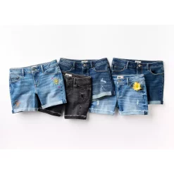 Girls 6-20 SO® Midrise Denim Shortie Shorts in Regular & Plus Size -Kohl's Shop 5841668 ALT7