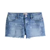Girls 6-20 SO® Midrise Denim Shortie Shorts in Regular & Plus Size -Kohl's Shop 5841668 Medium Lazer Wash