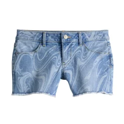 Girls 6-20 SO® Midrise Denim Shortie Shorts in Regular & Plus Size -Kohl's Shop 5841668 Medium Wash Marble