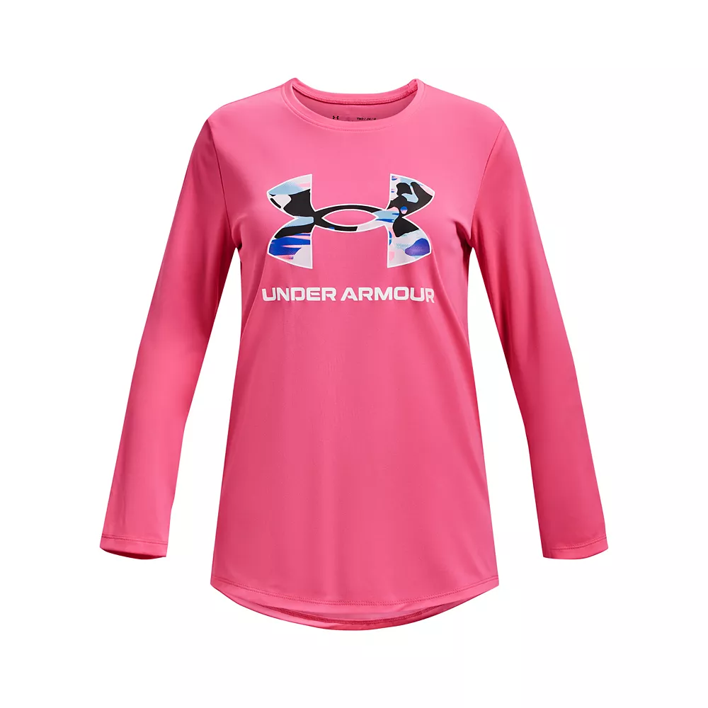 Girls 7-16 Under Armour Printed Logo Tech Tee 9 Girls 7-16 Under Armour Printed Logo Tech Tee - Image 7