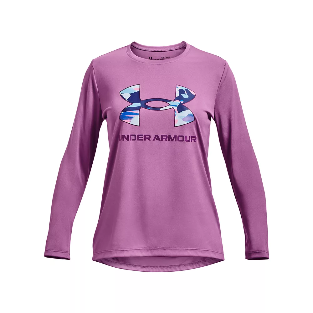 Girls 7-16 Under Armour Printed Logo Tech Tee 8 Girls 7-16 Under Armour Printed Logo Tech Tee - Image 6