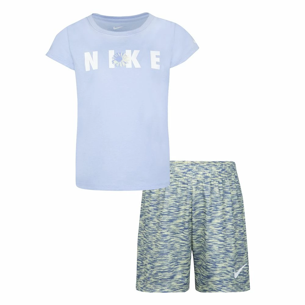 Girls 4-6x Nike Graphic Tee & Space Dye Shorts Set 3 Girls 4-6x Nike Graphic Tee & Space Dye Shorts Set