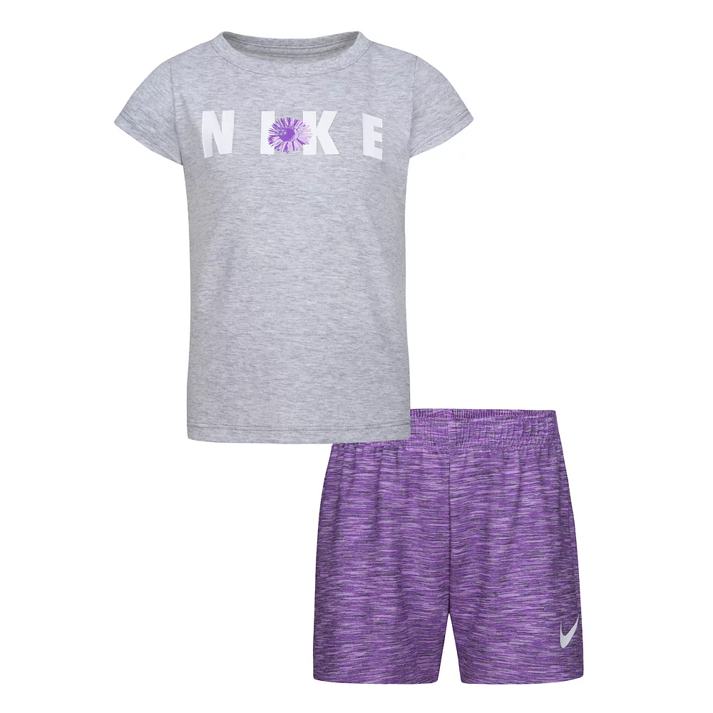 Girls 4-6x Nike Graphic Tee & Space Dye Shorts Set 4 Girls 4-6x Nike Graphic Tee & Space Dye Shorts Set - Image 2