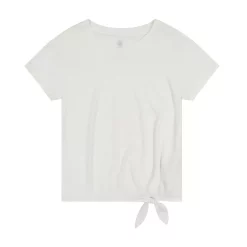 Girls 7-16 Gaiam Tie-Front Hem Tee -Kohl's Shop 5877038 Bright White