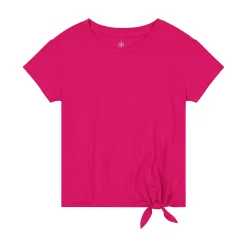 Girls 7-16 Gaiam Tie-Front Hem Tee -Kohl's Shop 5877038 Pink Peacock