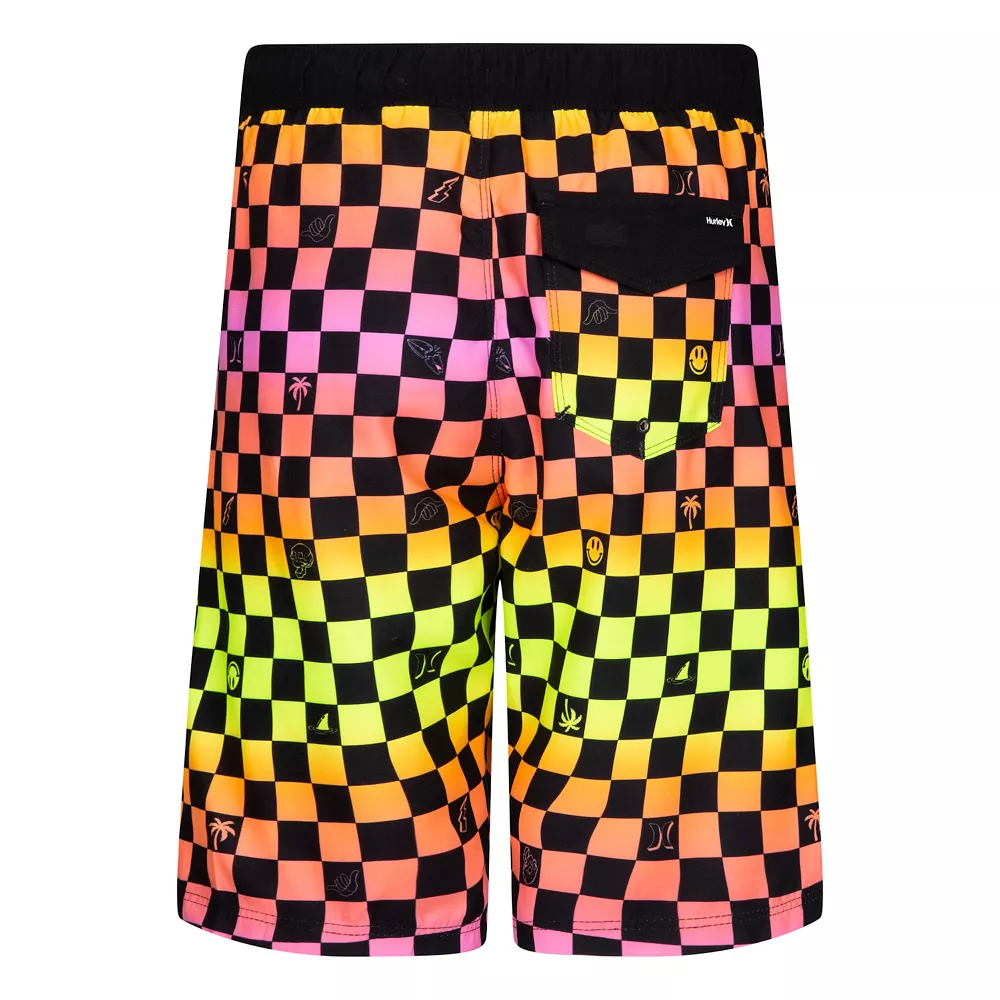 Boys 4-7 Hurley Character Check Pull On Swim Trunks 5 Boys 4-7 Hurley Character Check Pull On Swim Trunks - Image 3