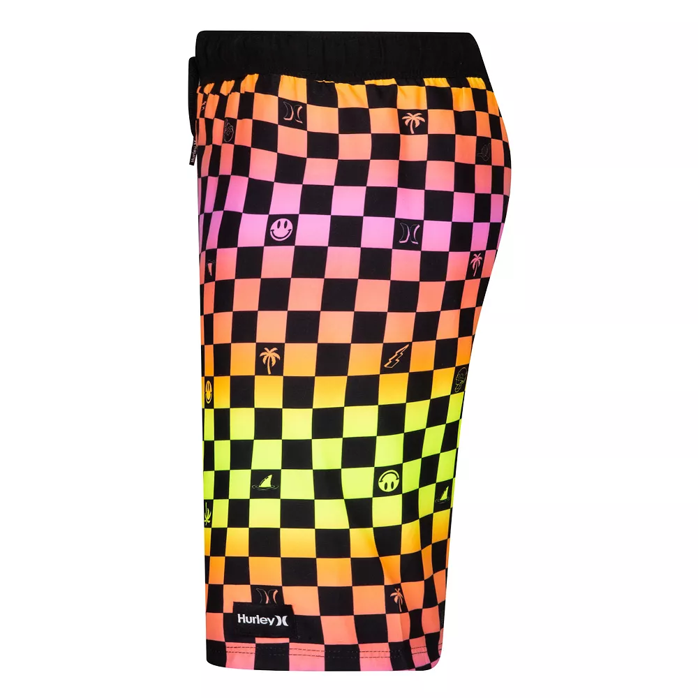 Boys 4-7 Hurley Character Check Pull On Swim Trunks 6 Boys 4-7 Hurley Character Check Pull On Swim Trunks - Image 4