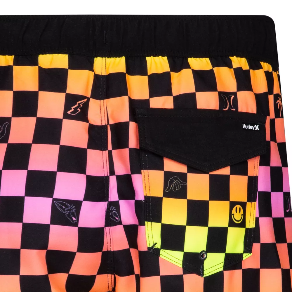 Boys 4-7 Hurley Character Check Pull On Swim Trunks 9 Boys 4-7 Hurley Character Check Pull On Swim Trunks - Image 7