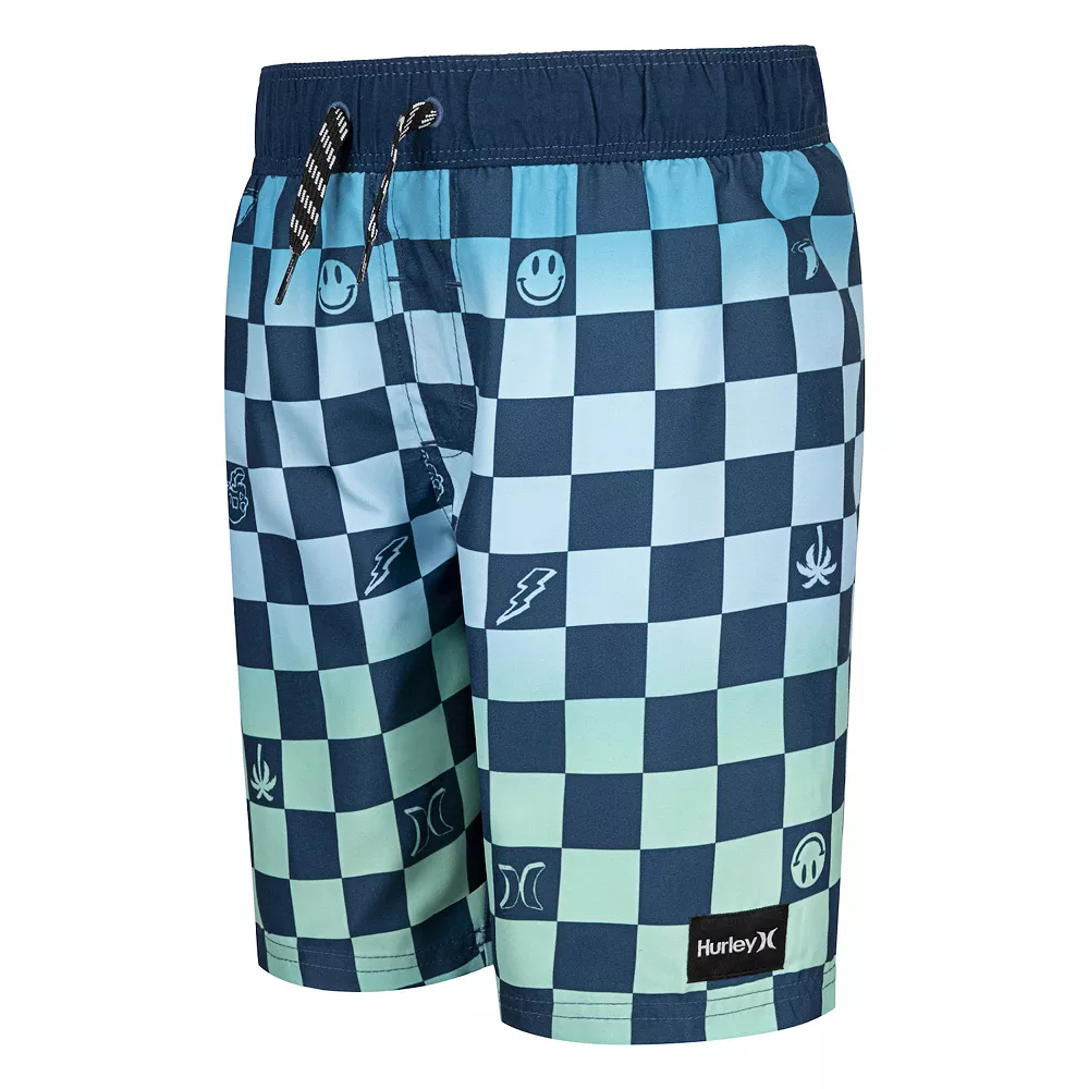 Boys 4-7 Hurley Character Check Pull On Swim Trunks 4 Boys 4-7 Hurley Character Check Pull On Swim Trunks - Image 2