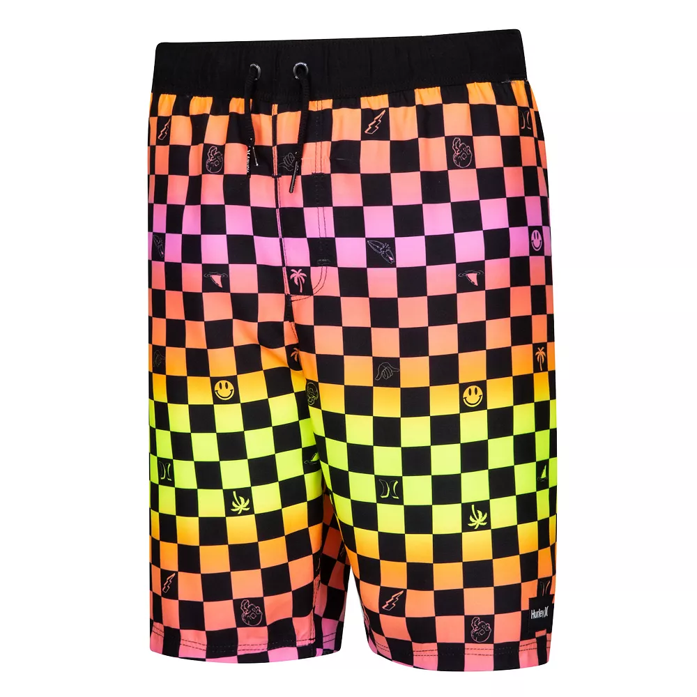 Boys 4-7 Hurley Character Check Pull On Swim Trunks 3 Boys 4-7 Hurley Character Check Pull On Swim Trunks