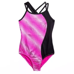 Rainbeau Moves Wavy Side Inset Tank Leotard -Kohl's Shop 6015579 Pink